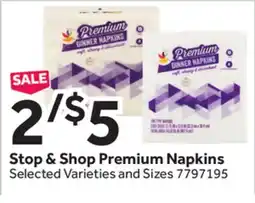 Stop&Shop Stop & Shop Premium Napkins offer