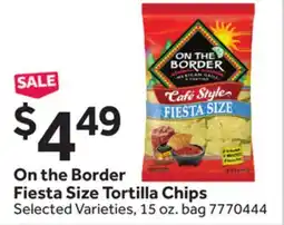 Stop&Shop On the Border Fiesta Size Tortilla Chips offer
