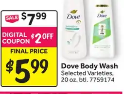 Stop&Shop Dove Body Wash offer
