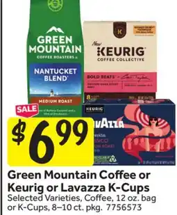 Stop&Shop Green Mountain Coffee or Keurig or Lavazza K-Cups offer