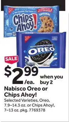 Stop&Shop Nabisco Oreo or Chips Ahoy! offer