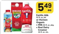 ACME Fa!rlife Milk 52 fl. oz. btl. or Horizon Organic offer