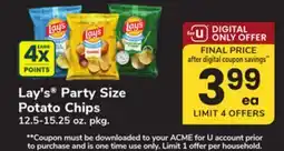 ACME Lay's Party Size Potato Chips offer
