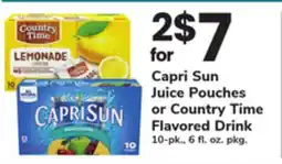 ACME Capri Sun Juice Pouches or Country Time Flavored Drink offer