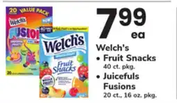 ACME Welch's Fruit Snacks 40 ct. pkg. Juicefuls Fusions 20 ct., 16 oz. pkg offer
