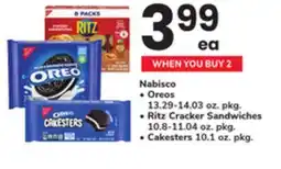ACME Nabisco Oreo, Ritz Cracker Sandwiches, Cakesters offer