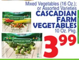 Bravo Supermarkets CASCADIAN FARM VEGETABLES offer