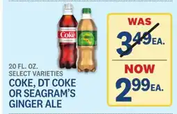 Kings Food Markets COKE, DT COKE OR SEAGRAM'S GINGER ALE offer