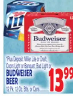 Bravo Supermarkets BUDWEISER BEER offer
