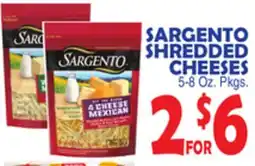 Bravo Supermarkets SARGENTO SHREDDED CHEESES offer