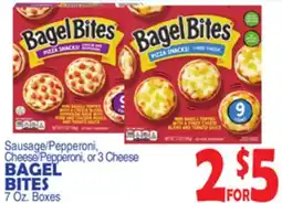 Bravo Supermarkets Sausage/Pepperoni, Cheese/Pepperoni, or 3 Cheese BAGEL BITES offer