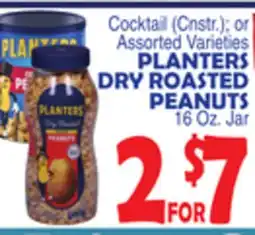 Bravo Supermarkets PLANTERS DRY ROASTED PEANUTS offer
