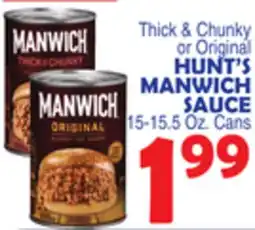 Bravo Supermarkets HUNT'S MANWICH SAUCE offer