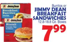 Bravo Supermarkets JIMMY DEAN BREAKFAST SANDWICHES offer