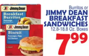 Bravo Supermarkets JIMMY DEAN BREAKFAST SANDWICHES offer