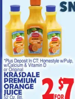 Bravo Supermarkets KRASDALE PREMIUM ORANGE JUICE offer