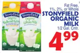 Bravo Supermarkets STONYFIELD ORGANIC MILK offer