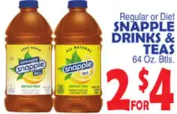Bravo Supermarkets SNAPPLE DRINKS & TEAS offer
