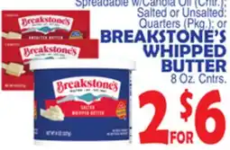 Bravo Supermarkets BREAKSTONE'S WHIPPED BUTTER offer