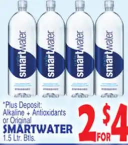 Bravo Supermarkets Alkaline + Antioxidants or Original SMARTWATER offer