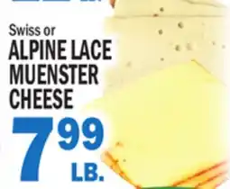 Bravo Supermarkets ALPINE LACE MUENSTER CHEESE offer