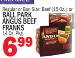 Bravo Supermarkets BALL PARK ANGUS BEEF FRANKS offer