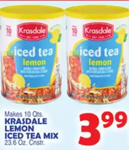 Bravo Supermarkets KRASDALE LEMON ICED TEA MIX offer
