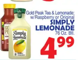 Bravo Supermarkets Simply Lemonade offer