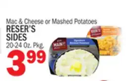 Bravo Supermarkets Mac & Cheese or Mashed Potatoes RESER'S SIDES offer