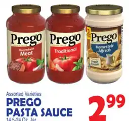 Bravo Supermarkets PREGO PASTA SAUCE offer