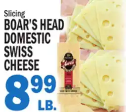 Bravo Supermarkets BOAR'S HEAD DOMESTIC SWISS CHEESE offer