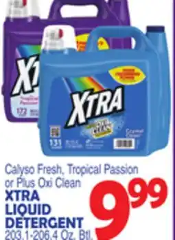 Bravo Supermarkets Calyso Fresh, Tropical Passion or Plus Oxi Clean XTRA LIQUID DETERGENT offer