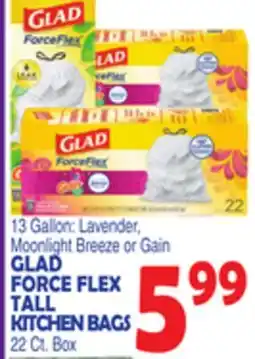 Bravo Supermarkets GLAD FORCE FLEX TALL KITCHEN BAGS offer