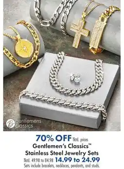 Boscov's Gentlemen's Classics Stainless Steel Jewelry Sets offer