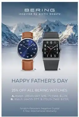 Boscov's ALL BERING WATCHES offer