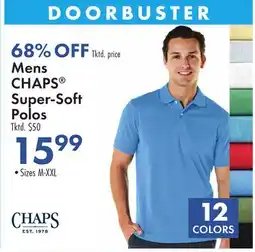 Boscov's Mens CHAPS Super-Soft Polos offer