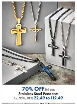 Boscov's Stainless Steel Pendants offer
