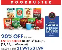 Boscov's KEURIG K-Cups (22, 24, or 60-count) offer
