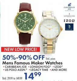 Boscov's Mens Famous Maker Watches offer