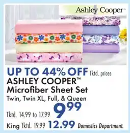 Boscov's ASHLEY COOPER Microfiber Sheet Set offer