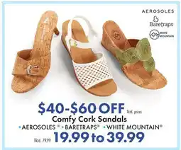 Boscov's Comfy Cork Sandals offer