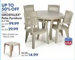 Boscov's GROSFILLEX Patio Furniture offer