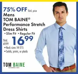 Boscov's Mens TOM BAINE Performance Stretch Dress Shirts offer