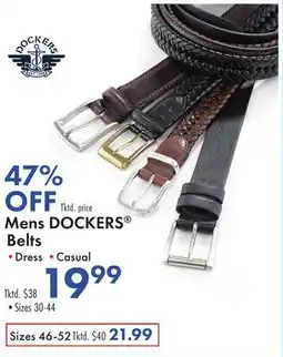 Boscov's Mens DOCKERS Belts offer