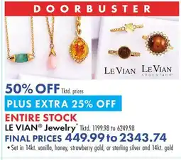 Boscov's ENTIRE STOCK LE VIAN Jewelry offer