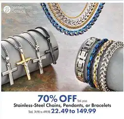 Boscov's Stainless-Steel Chains, Pendants, or Bracelets offer