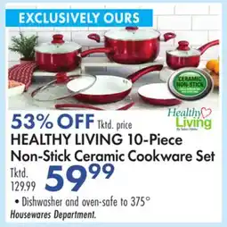 Boscov's HEALTHY LIVING 10-Piece Non-Stick Ceramic Cookware Set offer