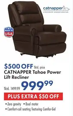Boscov's CATNAPPER Tahoe Power Lift Recliner offer