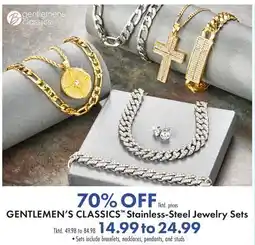 Boscov's GENTLEMEN'S CLASSICS Stainless-Steel Jewelry Sets offer