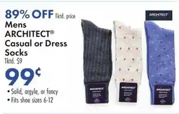 Boscov's Mens ARCHITECT Casual or Dress Socks offer